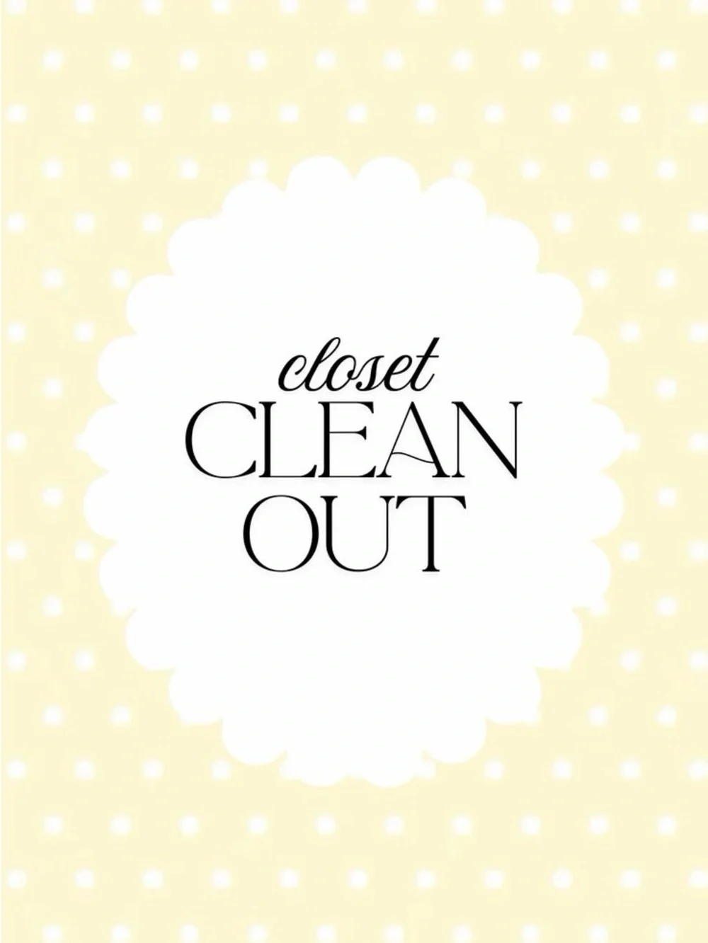 End of Summer Closet Clean Out